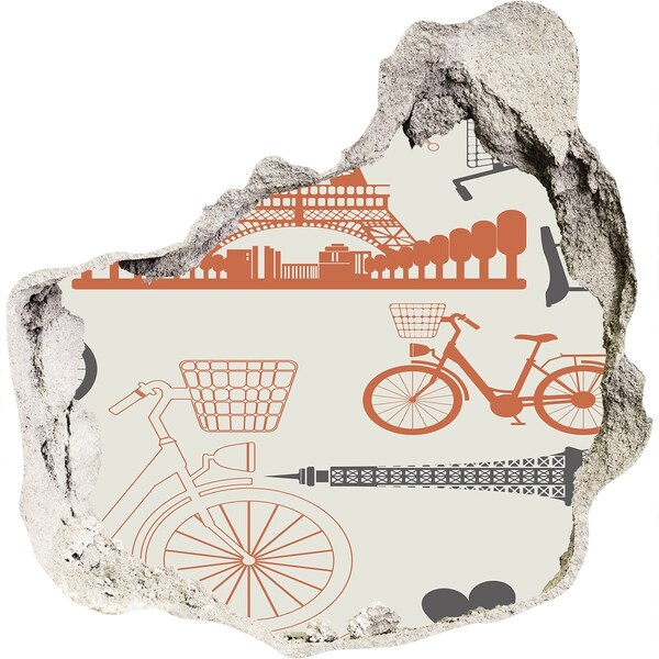 Wandtattoos Loch in der Wand Paris im Detail