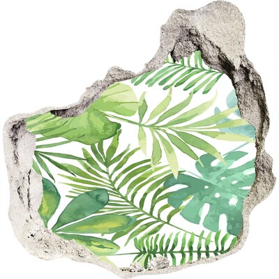 3D Wandtattoos Mauerdurchbruch Ein tropisches Paradies inmitten der Blätter