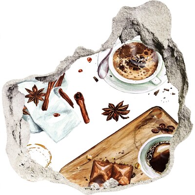 Wandtattoos Loch in der Wand Kaffeeecke mit Gewürzen