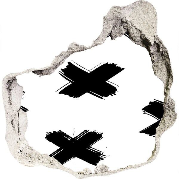 Mauerdurchbruch Aufkleber Stilvolles Loch in der Wand