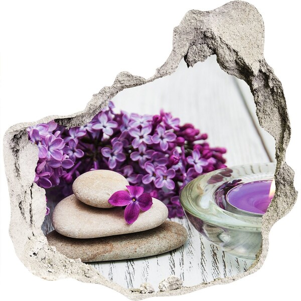 Wandfolien Loch in der Wand Eine blühende Oase der Ruhe