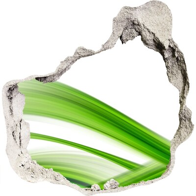 Mauerdurchbruch Aufkleber Grüne Wiese durch ein Loch in der Wand