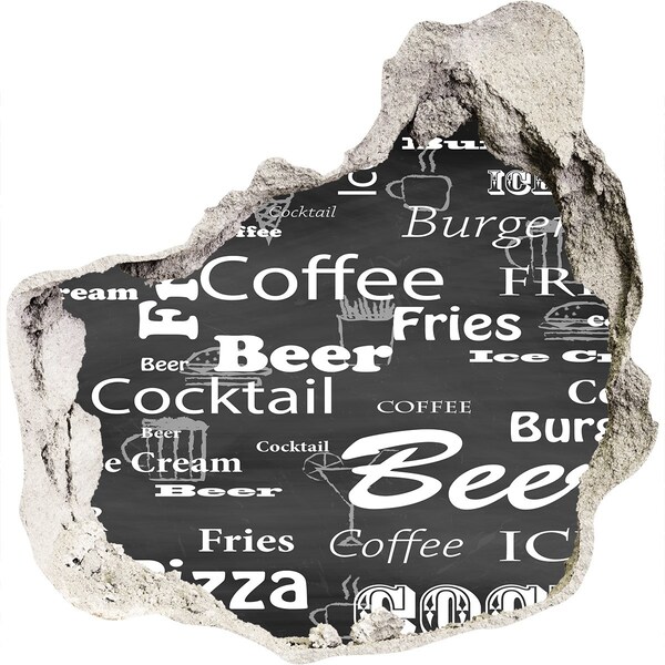 Wandfolien Loch in der Wand Kulinarisches Chaos im Loch