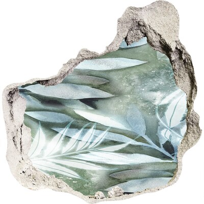 3D Wanddurchbruch Aufkleber Eine grüne Oase in einem Loch in der Wand