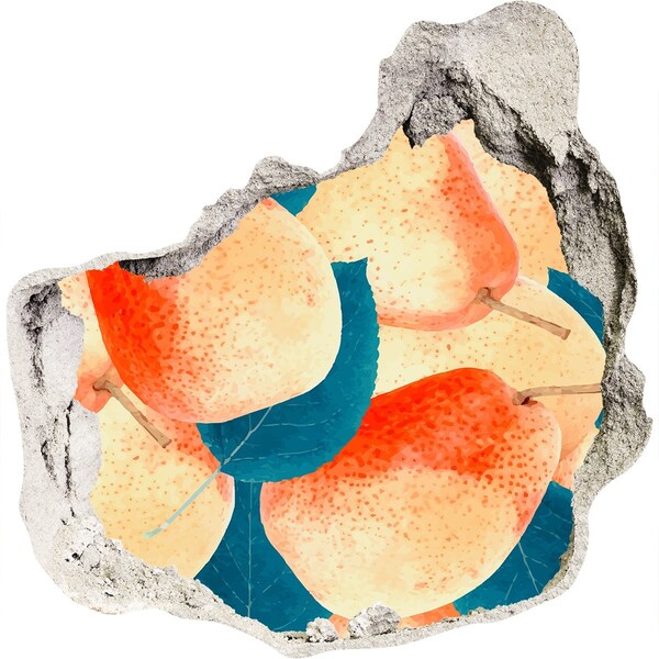 Wandaufkleber Loch 3D Das Fruchtparadies hinter der Mauer