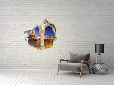 Wandfolien Loch in der Wand Der Krakauer Hauptmarkt bei Nacht