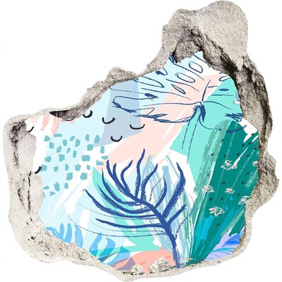 3D Wanddurchbruch Aufkleber Tropisches Paradies hinter der Mauer