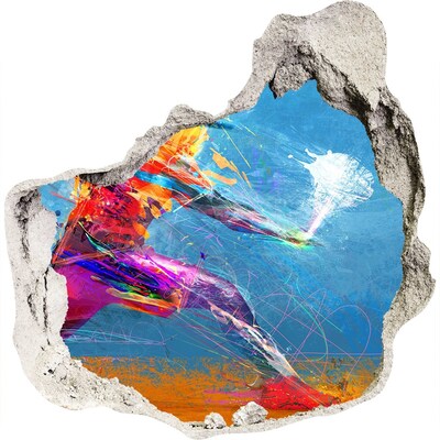 3D Wandtattoos Mauerdurchbruch Eintauchen in Farben