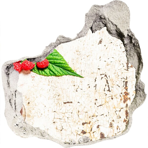 Mauerdurchbruch Aufkleber Fruchtiger Charme in einer beschädigten Wand