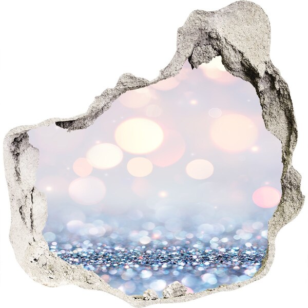 3D Wanddurchbruch Aufkleber Der glänzende Raum hinter dem Loch