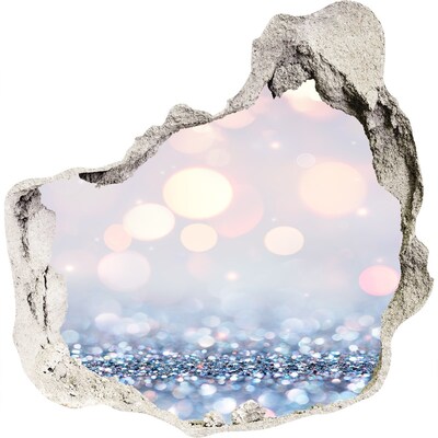 3D Wanddurchbruch Aufkleber Der glänzende Raum hinter dem Loch