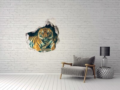 Wandtattoos Loch in der Wand Tiger in einem Loch in der Wand