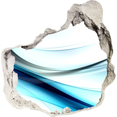 Wandaufkleber Loch 3D Eine Welle im Blau