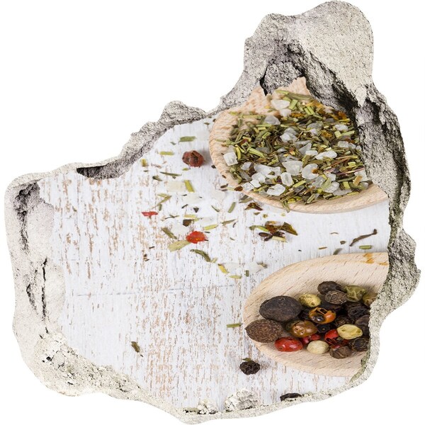 3D Wanddurchbruch Aufkleber Gewürzexplosion