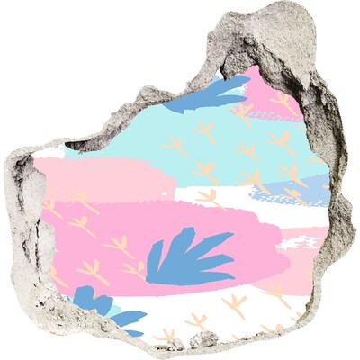 Mauerdurchbruch Aufkleber Tropisches Paradies hinter der Mauer