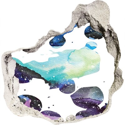 Mauerdurchbruch Aufkleber Weltraumloch in der Wand