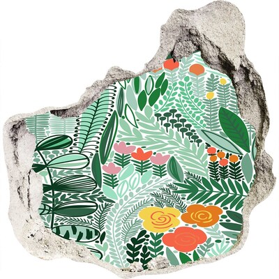 Wandfolien Loch in der Wand Loch in der Wand Blumengarten