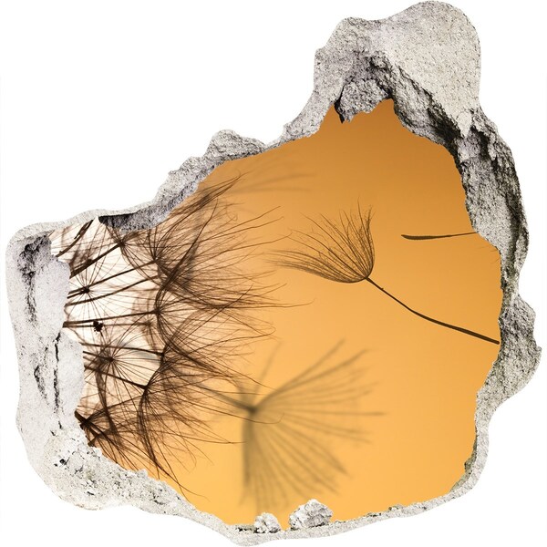 Wandaufkleber Loch 3D Ein Loch in der Wand mit zarten Pflanzenmotiven