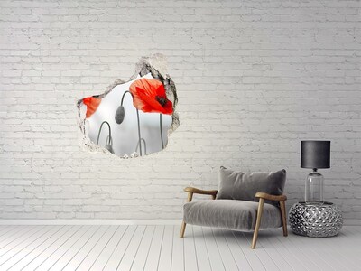 Wandtattoos Loch in der Wand Blumen in einem Loch in der Wand