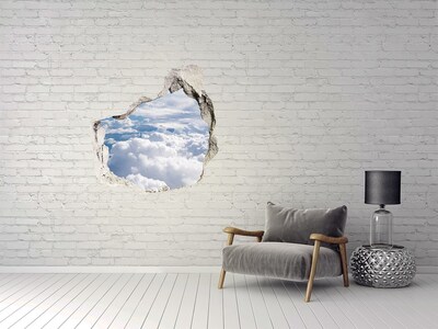 Wandaufkleber Loch 3D Wolken am Himmel