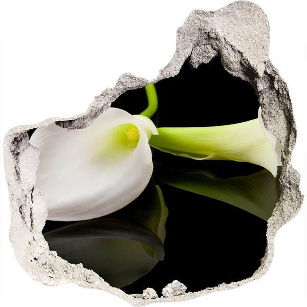 3D Wandtattoos Mauerdurchbruch Blume aus Beton