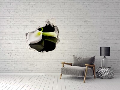 3D Wandtattoos Mauerdurchbruch Blume aus Beton
