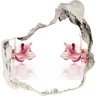 3D Wanddurchbruch Aufkleber Blumenillusion in der Wand