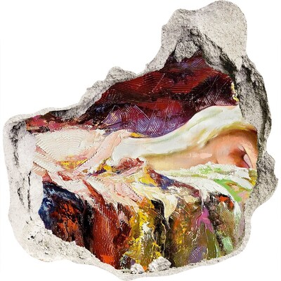 3D Wandtattoos Mauerdurchbruch Malerische Berglandschaft