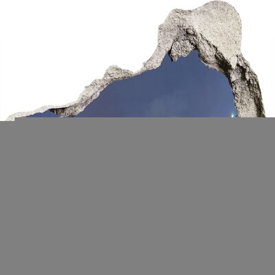 3D Wandtattoos Mauerdurchbruch Loch in der Wand mit dem Himmel