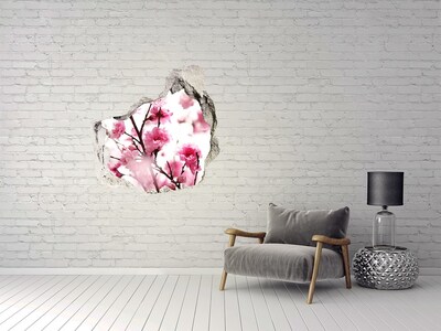 3D Wandtattoos Mauerdurchbruch Ein Blumenparadies hinter der Mauer