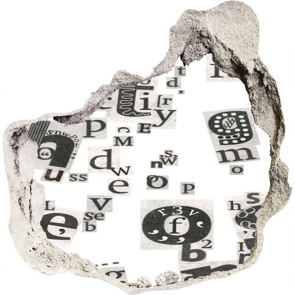 Mauerdurchbruch Aufkleber Literarisches Loch in der Wand