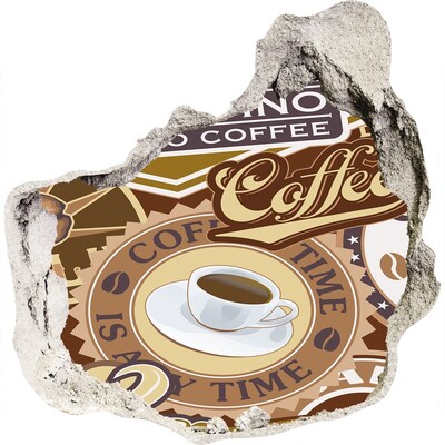 Wandtattoos Loch in der Wand Kaffeegenuss