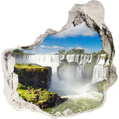 3D Wandtattoos Mauerdurchbruch Iguazu-Wasserfälle