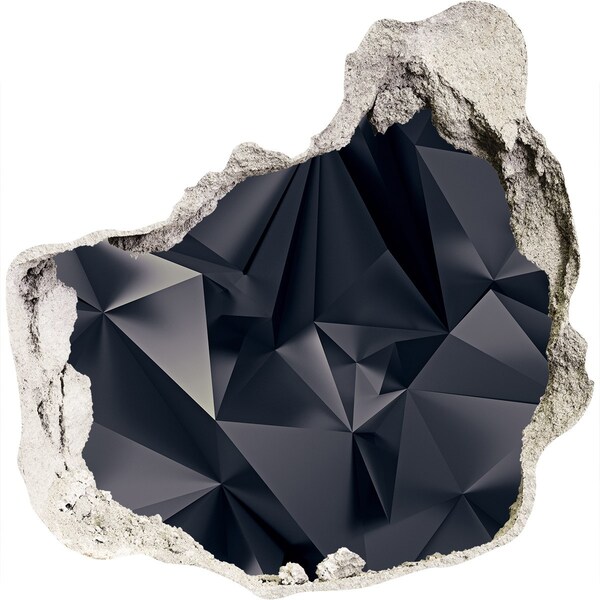 Wandtattoos Loch in der Wand Schwarz, geometrische Tiefe