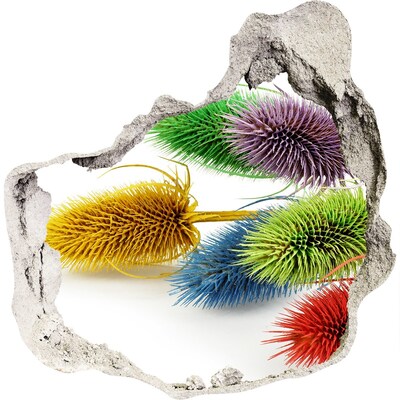 3D Wandtattoos Mauerdurchbruch Blumenexplosion im Beton