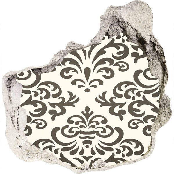 3D Wanddurchbruch Aufkleber Ein elegantes Muster an der Wand