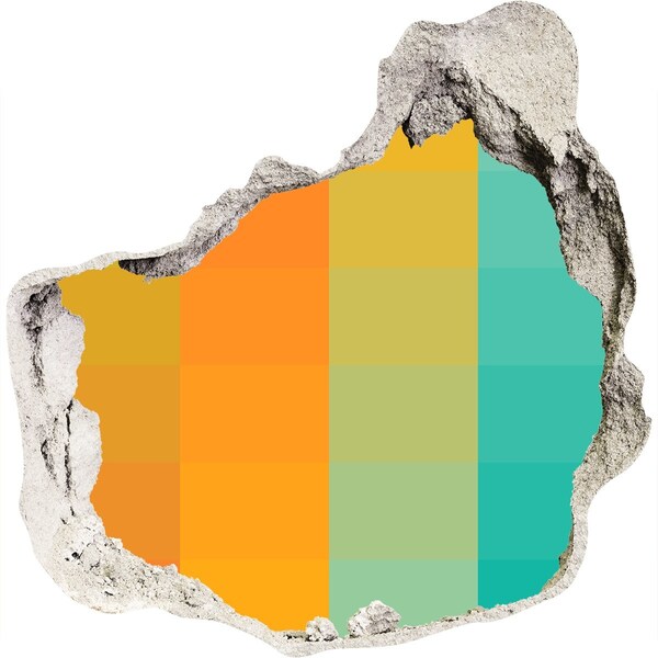 Wandtattoos Loch in der Wand Buntes Loch in der Wand