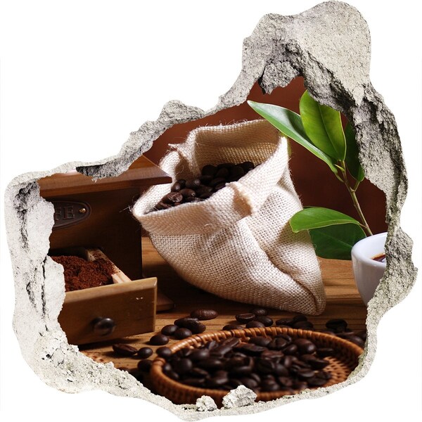 Wandtattoos Loch in der Wand Kaffeegenuss ganz bequem von zu Hause aus