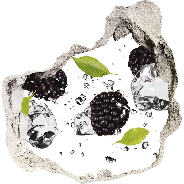 3D Wandtattoos Mauerdurchbruch Fruchtexplosion im Beton