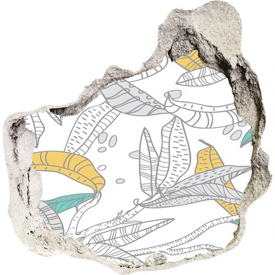 3D Wandtattoos Mauerdurchbruch Eine tropische Oase inmitten von Beton