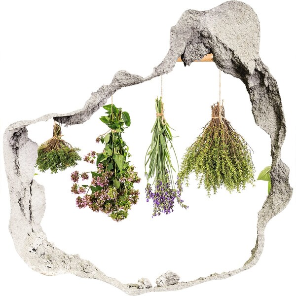 Mauerdurchbruch Aufkleber Kräuterecke in der Küche