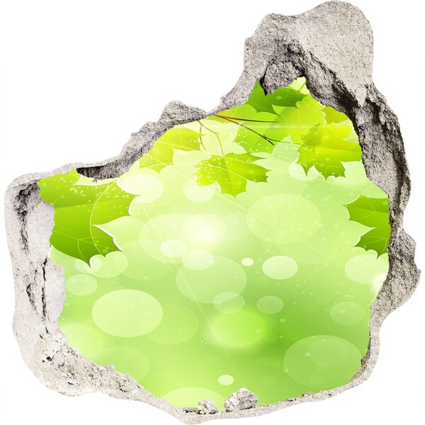 Mauerdurchbruch Aufkleber Eine grüne Oase inmitten der Blätter