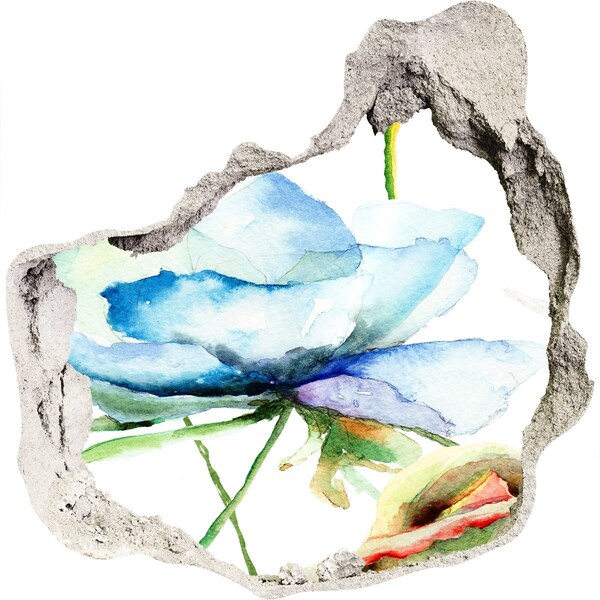 3D Wandtattoos Mauerdurchbruch Ein floraler Traum aus Beton