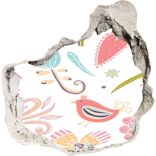 Wandtattoos Loch in der Wand Die bunte Welt hinter dem Loch