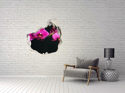 3D Wandtattoos Mauerdurchbruch Orchidee durch die Wand