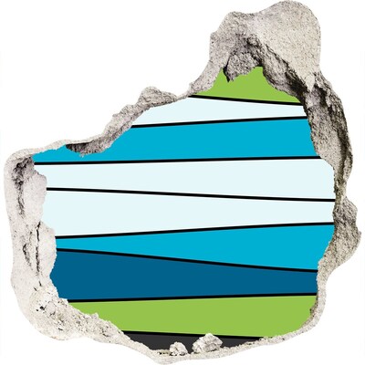 3D Wanddurchbruch Aufkleber Abstrakte Darstellung des Wandinneren