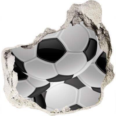 Wandaufkleber Loch 3D Fußballillusion an der Wand