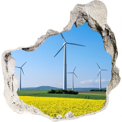 Wandtattoos Loch in der Wand Windige Bauernhöfe in grünen Feldern