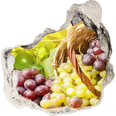 Mauerdurchbruch Aufkleber Obst im Korb