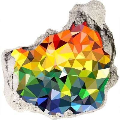 Wandtattoos Loch in der Wand Buntes Loch in der Wand